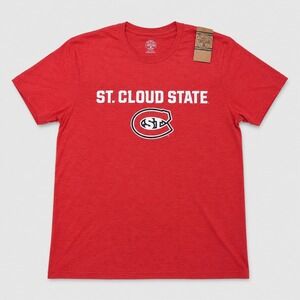 RIVALRY THREADS T-Shirt Mens Small Red RN15763 St Cloud State Huskies Graphic